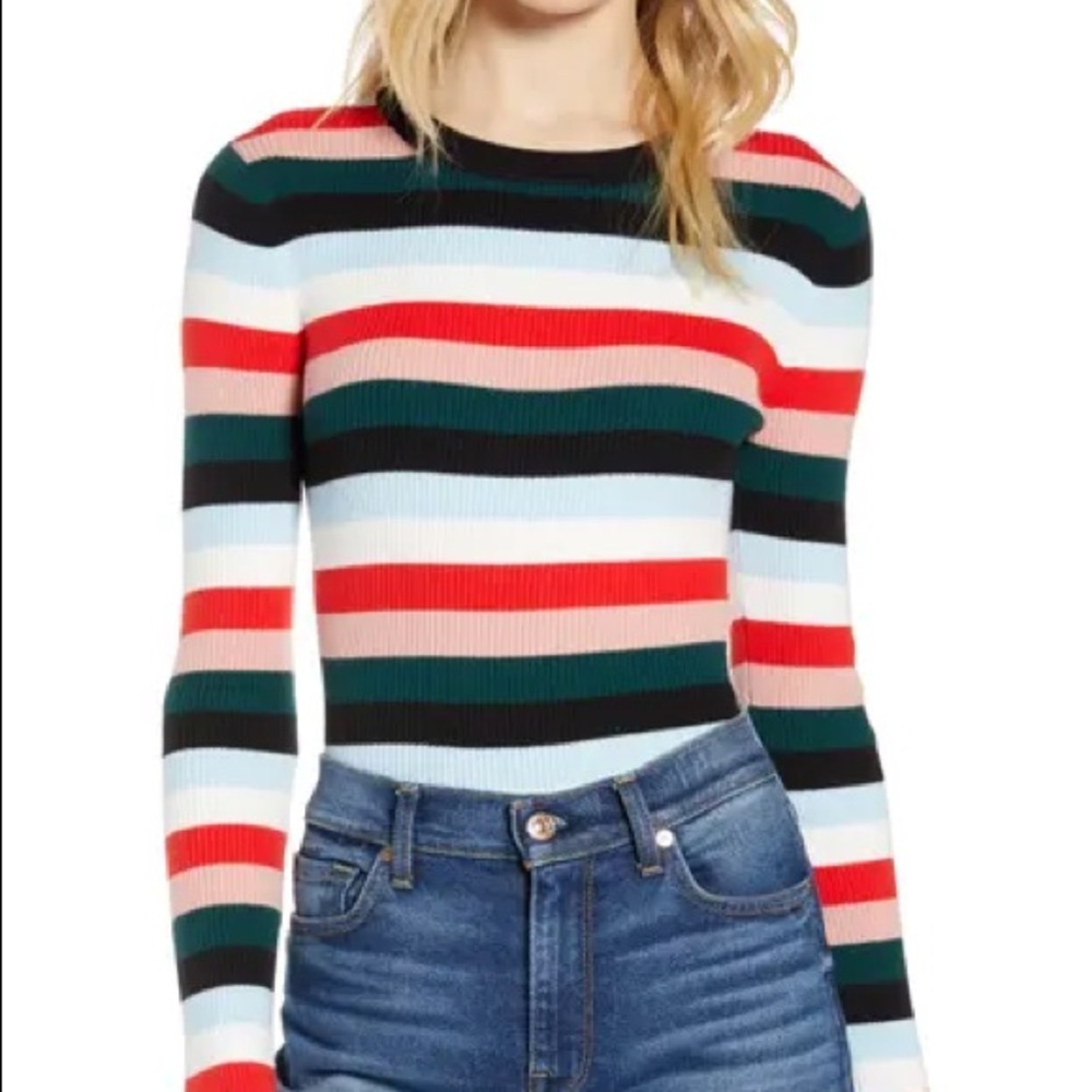 Halogen Ribbed Striped Sweater - Picture 3 of 6